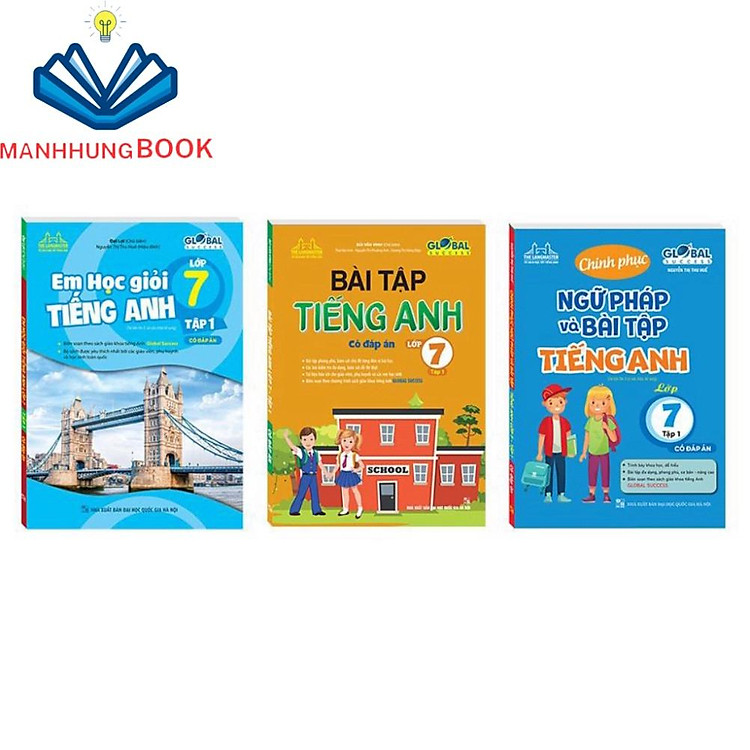 Combo 3c – Em Học Giỏi Tiếng Anh & Bài Tập Tiếng Anh & Chinh Phục Ngữ Pháp Và Bài Tập Tiếng Anh Lớp 7 (Tập 1)