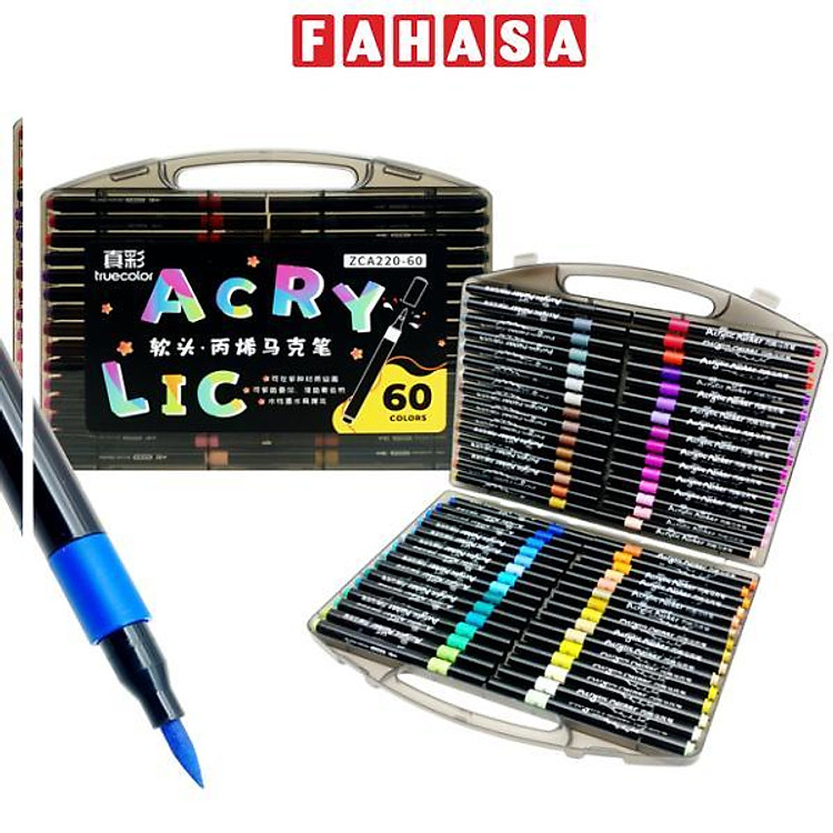 Hộp Bút Lông Màu Acrylic Marker Truecolor ZCA220 (60 chiếc)