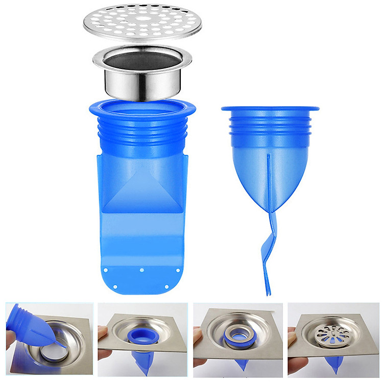 Silicone thoát sàn chống mùi, ngăn côn trùng vi khuẩn chui lên lắp thoát sàn Nhà tắm, ống xả nước máy giặt, chậu rửa mặt - Phiên bản nâng cấp thế hệ 2 - Model S121 - Xuất xứ: Hàn Quốc