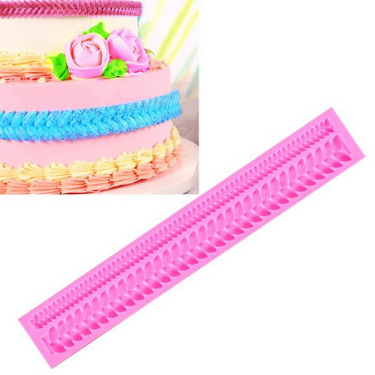 Khuôn silicon làm viền bánh, rau câu viền lá kép