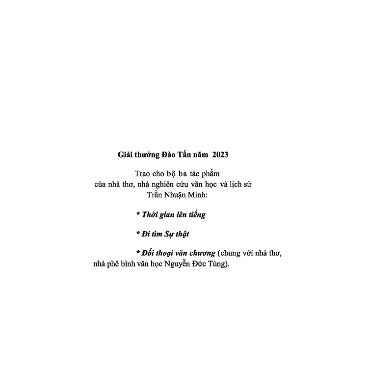 Đối Thoại Văn Chương - Giải Thưởng Đào Tấn 2023 - Ảnh 3
