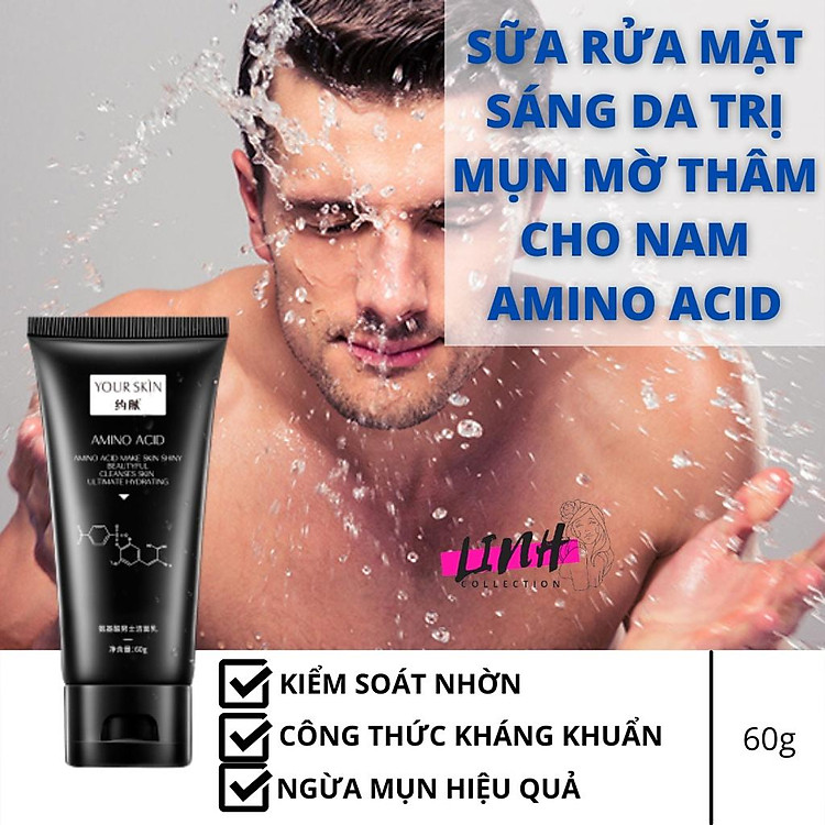 Sữa Rửa Mặt Sáng Da, Giảm Mụn AMINO ACID dành cho nam giúp sáng da ...