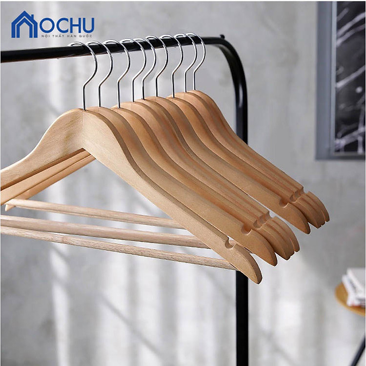 Combo 10 Móc Gỗ Treo Quần Áo
