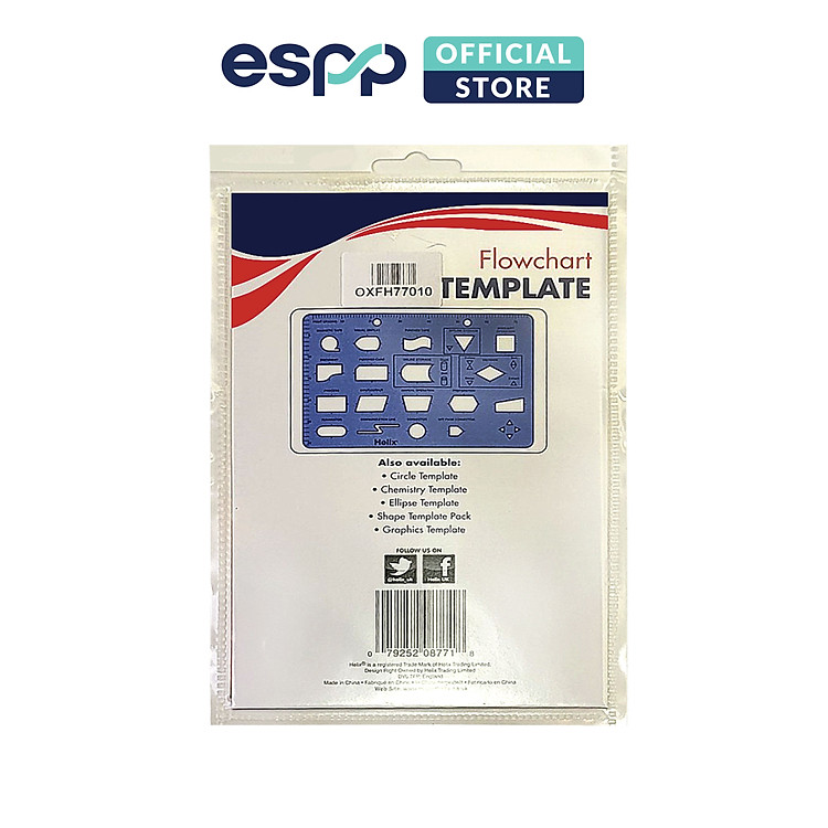 Thước dẻo vẽ flowchart 19 mẫu - HELIX - Ảnh 5