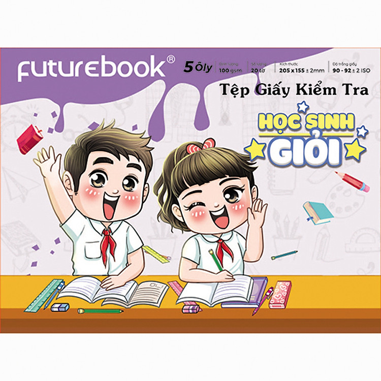 Lốc 2 Tệp Giấy Kiểm Tra Học Sinh Giỏi - A