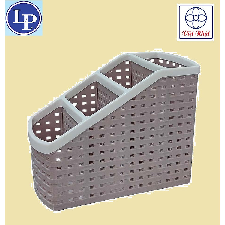 Khay nhựa tiện ích 4 ngăn (5696) để bàn đựng bút, đồ dùng đa năng - Xanh dương - Ảnh 4