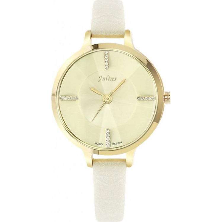 Đồng Hồ Nữ Dây Da Julius JA-800 - Trắng Kem