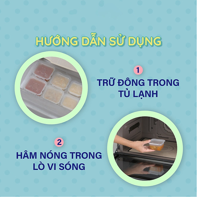 Bộ 6 hộp trữ thức ăn Richell Chính hãng Giá tốt - Hình ảnh 3