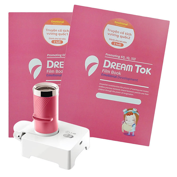 Set B: Máy Chiếu Film Dreamtok 2 Sách Film Truyện Cổ Tích Vương Quốc 1, 2