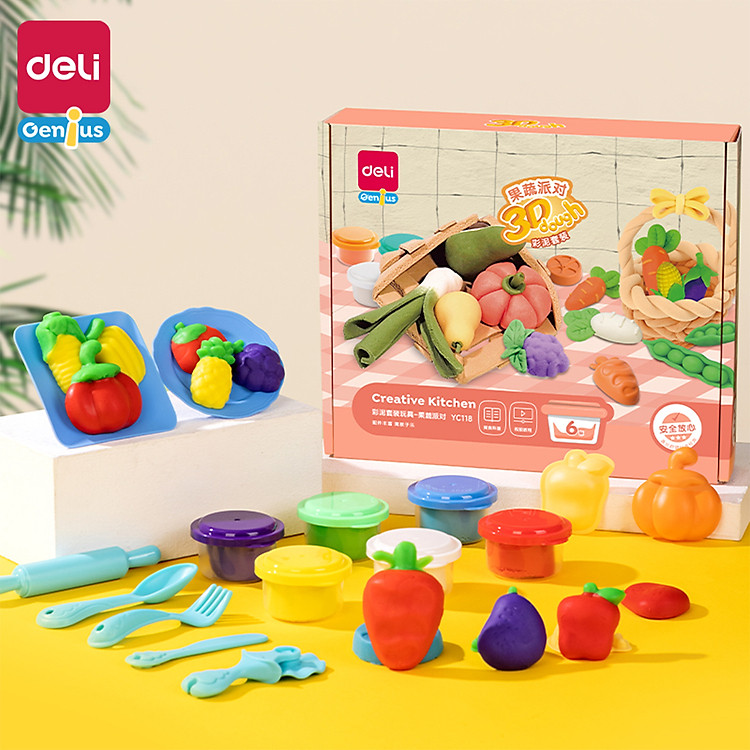 Mua tại Tiki: Mua Bộ Đồ Chơi Nặn Bánh Kem Deli Chính hãng Giá rẻ