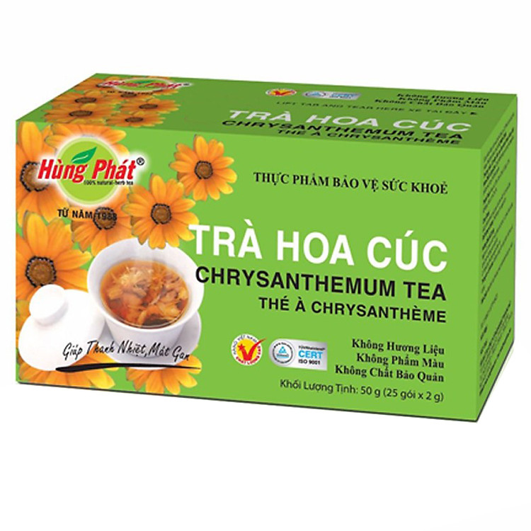 Trà Hoa Cúc Hùng Phát hộp 25 gói x 2 g