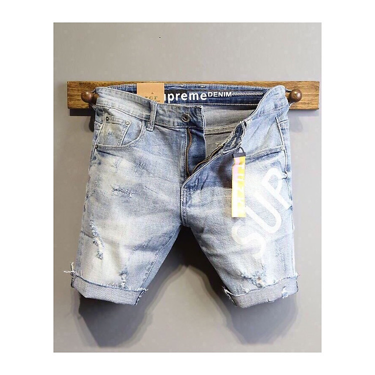 Quần short jean nam