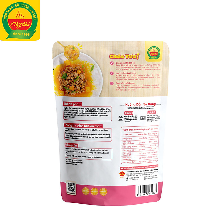 Mua Cháo Tươi Heo Bí Đỏ Cây Thị Chính hãng Tiết kiệm - Hình ảnh 2