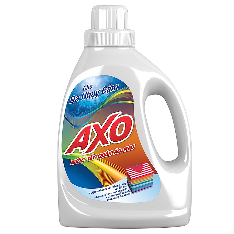 Nước Tẩy Quần Áo Màu Axo Trắng Dành Cho Da Nhạy Cảm Chai 800ml