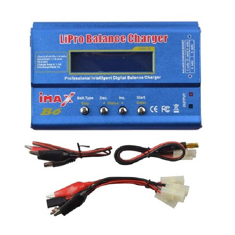 Bộ sạc/ xả cân bằng đa chức năng B6 Pin Lithium-Ion LiPo LiFe Nickel-Cadmium Nickel Hydride cho ứng dụng RC D00-253