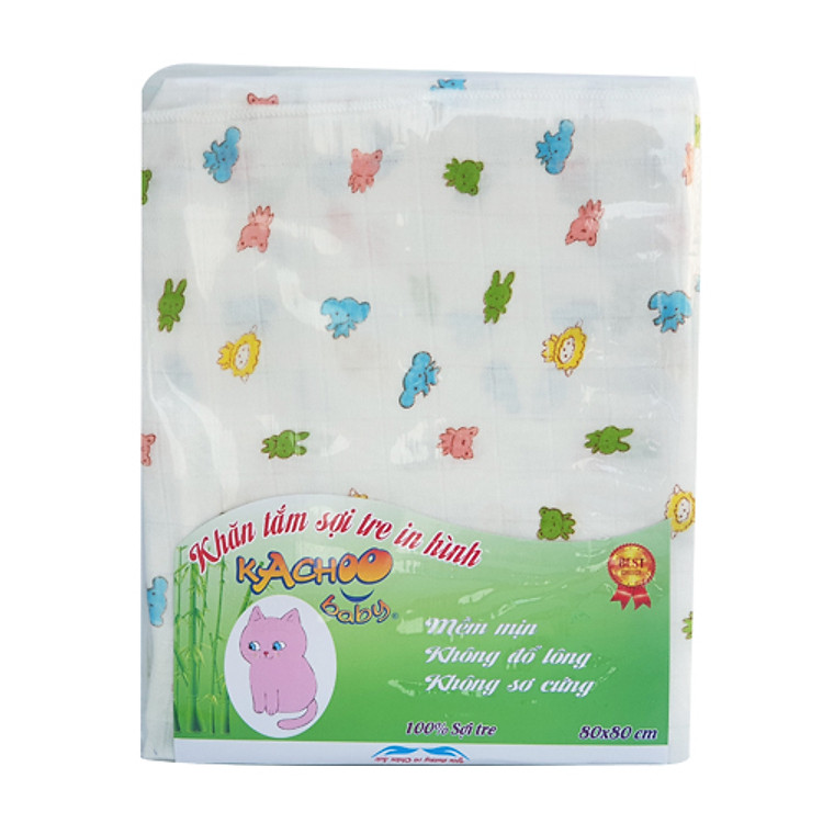 Khăn tắm sợi tre KACHOO cho bé Chính hãng Giá tốt - Hình ảnh 4