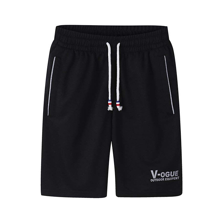 Quần Short Thun Nam Cotton - Đen