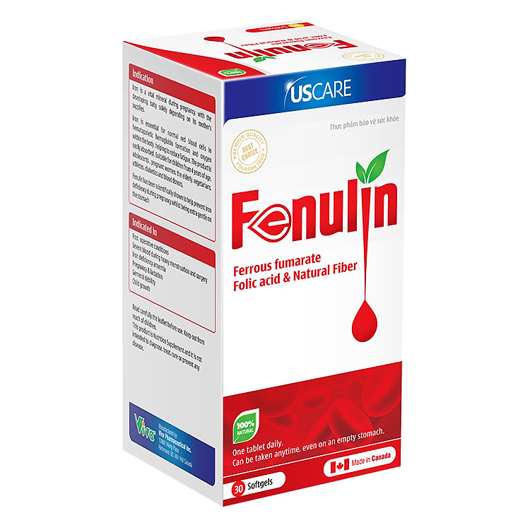 Thực Phẩm Chức Năng Bổ Sung Săt Fenulin Viva Pharmaceutical (30 Viên)
