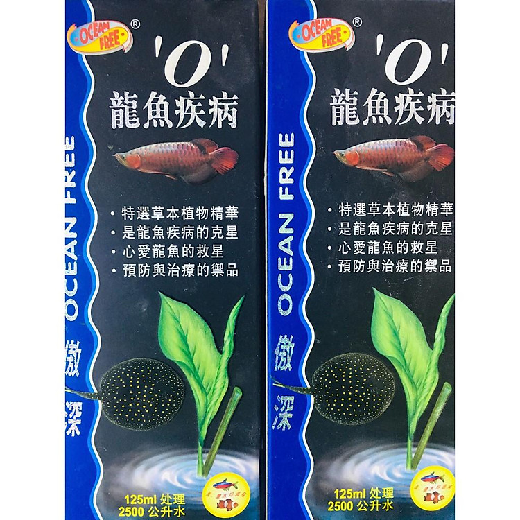THUỐC CHO CÁ RỒNG CHAI SỐ 0 ( CÓ HÌNH LÁ CÂY) OCEAN FREE