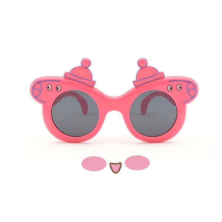 Kính mát heo peppa đội nón cho bé gái 2-10 tuổi