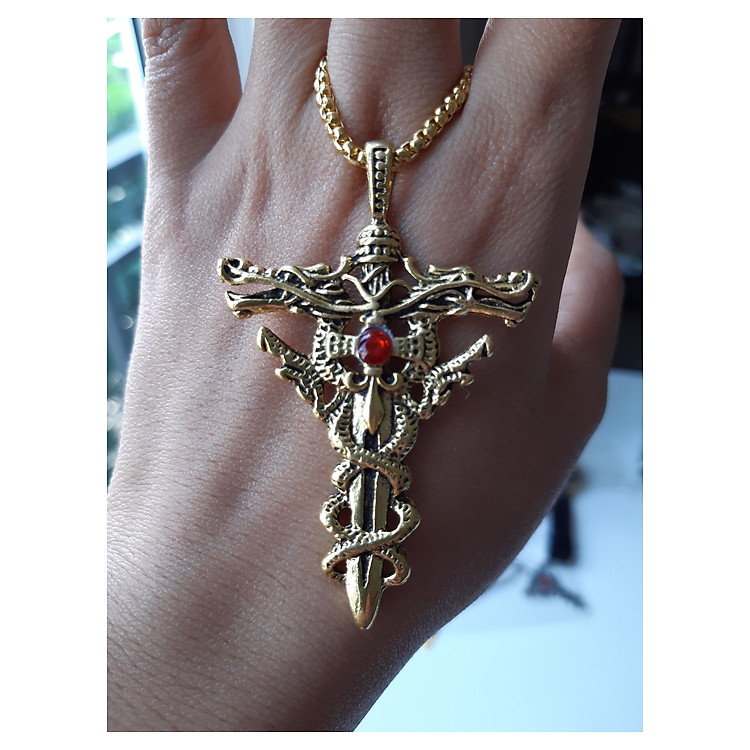 Vòng cổ nam mặt kiếm rồng