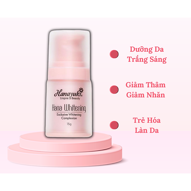 Serum Dưỡng Da Căng Bóng Hana Whitening Hanayuki Chính Hãng Serum Dưỡng Ẩm Mờ Thâm Ngừa Lão Hóa 15g & 30g