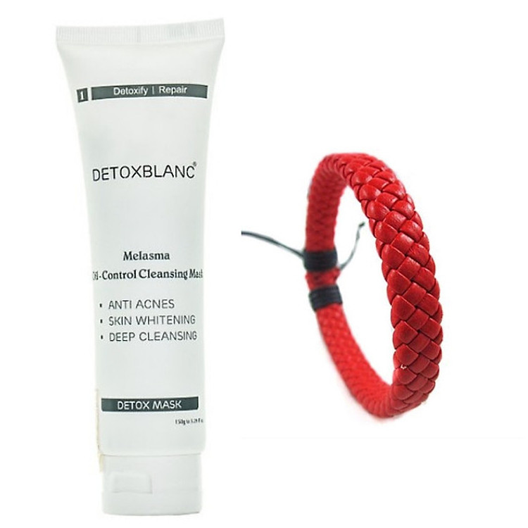 Mặt Nạ Thải Độc Trắng Da Ngăn Mụn Phát Triển Detox BlanC: Detox Mask 150g Tặng kèm Vòng Tay Sành Điệu - DETOMA150