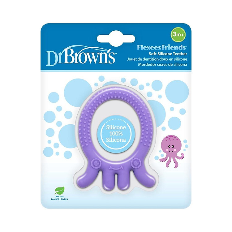 Gặm nướu Dr. Brown’s chú bạch tuộc silicone Chính hãng Tiết kiệm