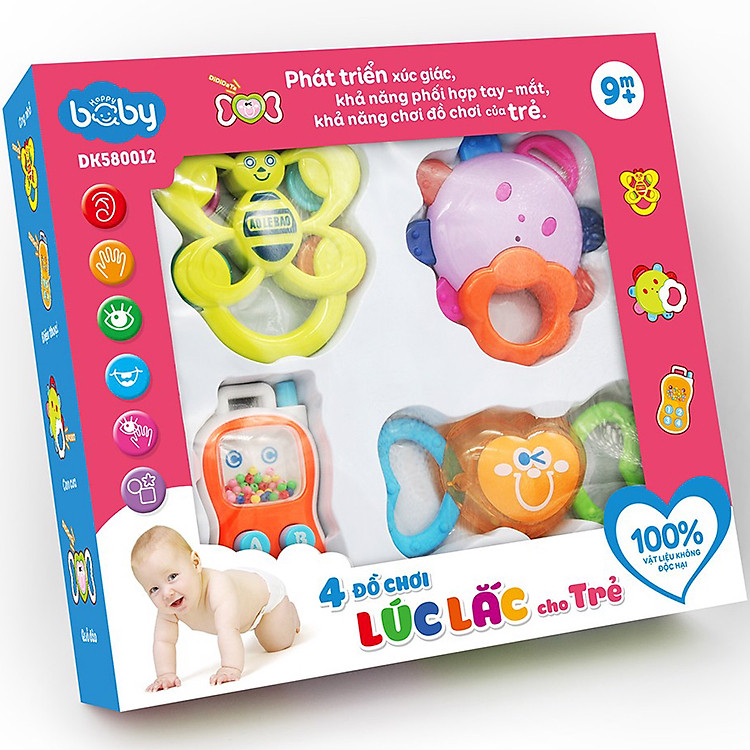 Mua Combo 4 Đồ Chơi Lúc Lắc Happy Baby Chính hãng Giá rẻ - Hình ảnh 3