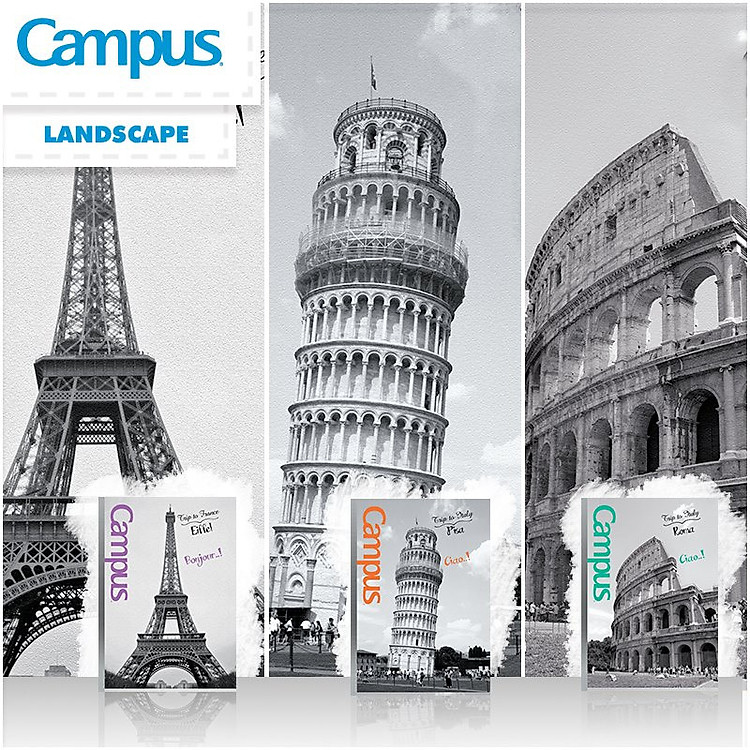 Vở Kẻ Ngang Campus Landscape (120 trang) (5 cuốn) - Ảnh 2