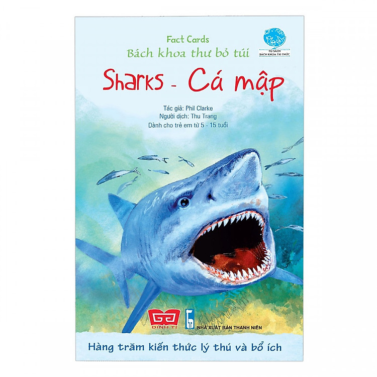 Sách Fact Cards - Bách Khoa Thư Bỏ Túi - Sharks - Cá Mập