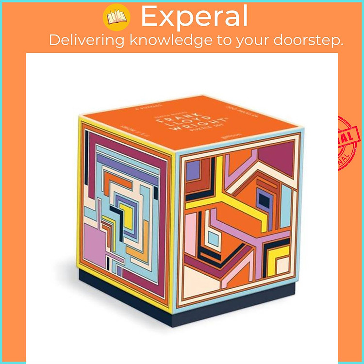 Sách - Frank Lloyd Wright Textile Blocks Set of 4 Puzzles by Galison (UK edition, paperback)