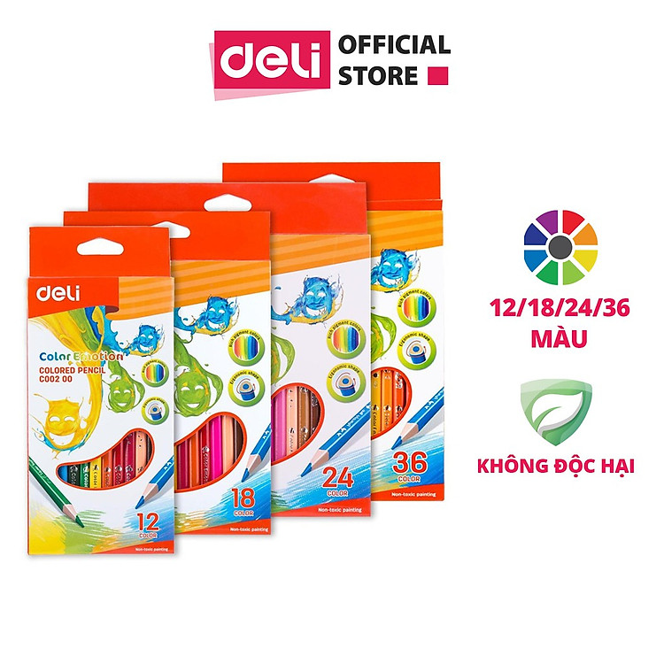 Bút Chì Màu Deli (12 màu)