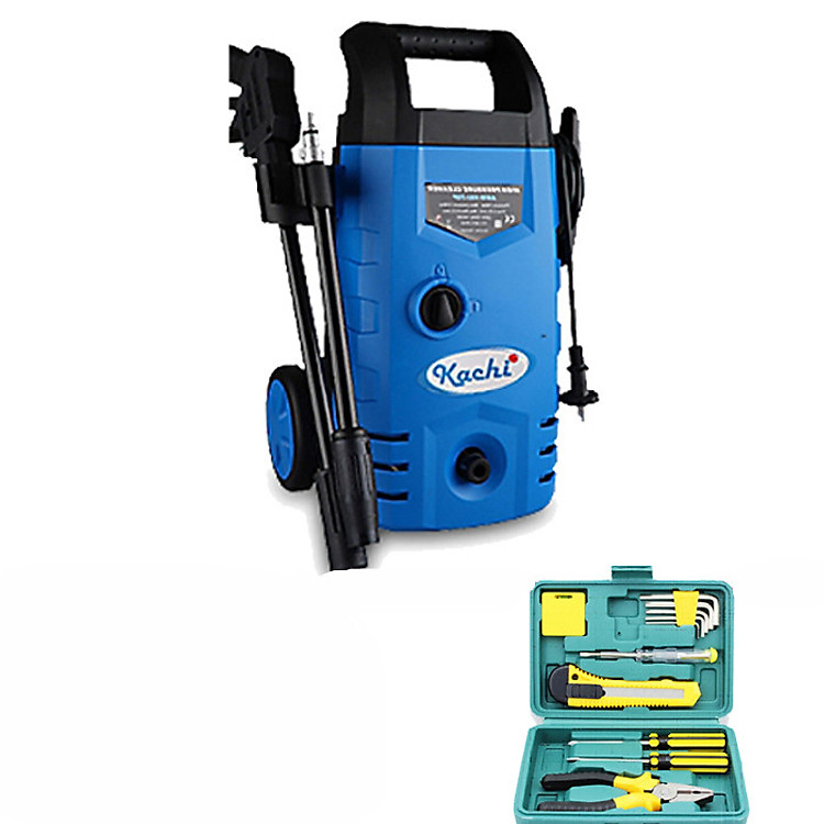 Combo máy phun xịt cao áp rửa xe Kachi MK70 (1400W) + Bộ dụng cụ sửa chữa 12 món
