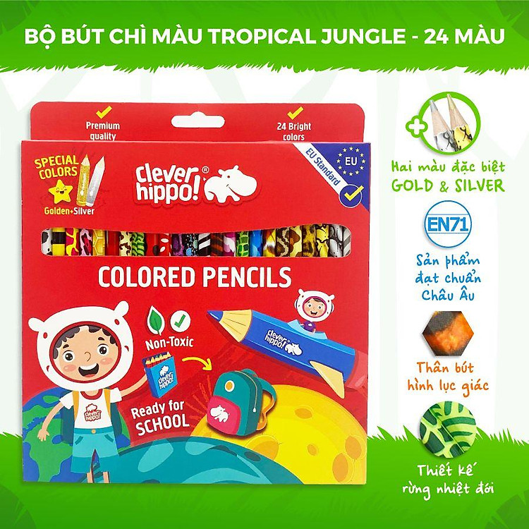 Bút Chì Màu Tropical Jungle (24 chiếc) - Ảnh 2