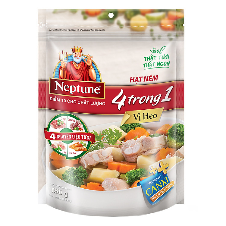 Hạt Nêm Neptune 4 Trong 1 Vị Heo (850g)