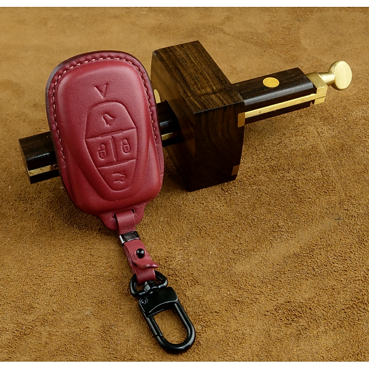 Bao da ép phom Handmade chìa khóa xe ô tô Vinfast VF6 VF7 VF8 da bò thât tặng móc khóa - hàng chính hãng
