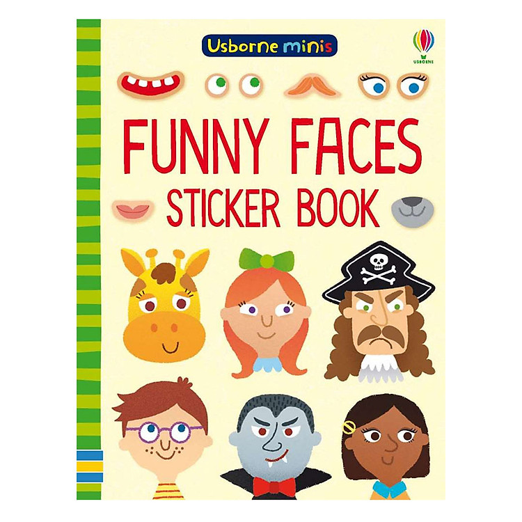 Sách Usborne Funny Faces Sticker Book