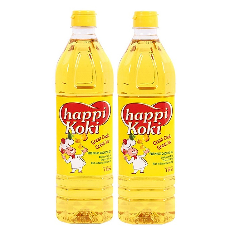 Combo 2 chai dầu Ăn Happi Koki (1L)