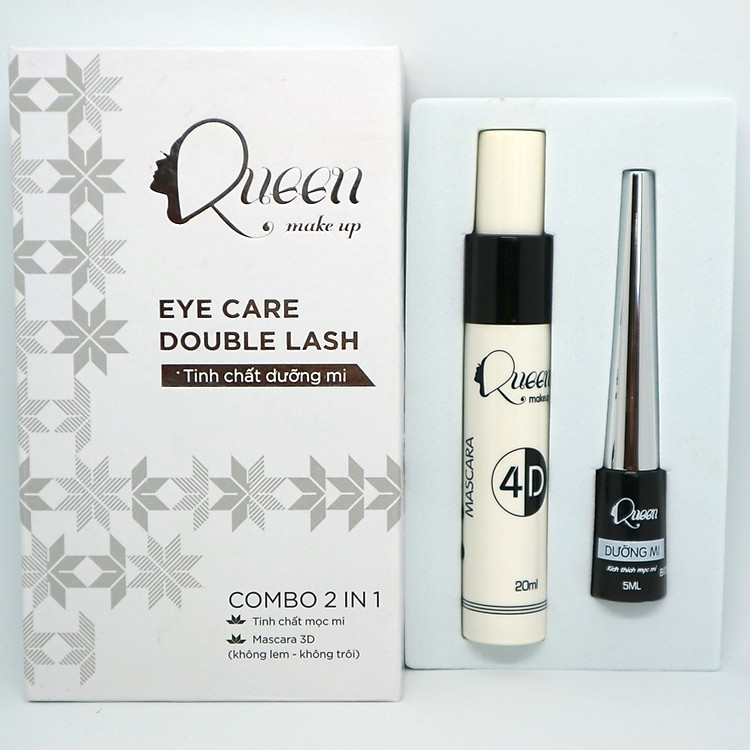 Combo Tinh Chất Dưỡng Mi (5ml) + Mascara Queen MWhite (20ml)