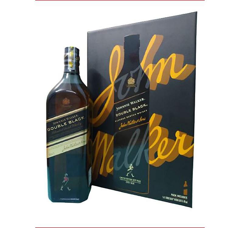 Hộp quà Rượu Johnnie Walker Double Black Blended Scotch Whisky 40% 1000ml