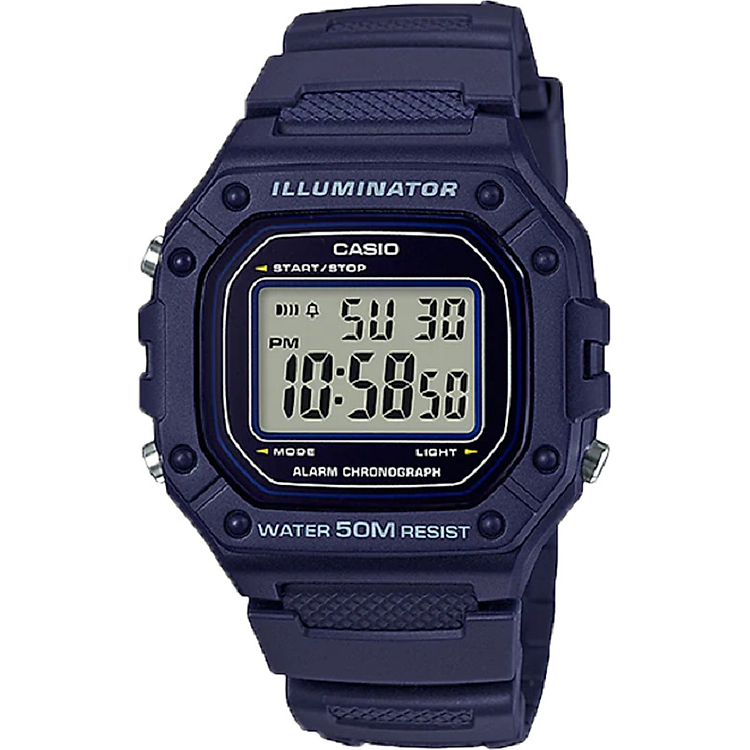 Đồng hồ nam Casio điện tử W-218H-2AVDF (43mm)