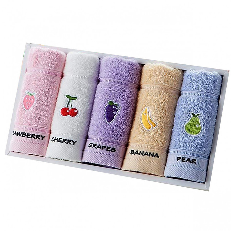 Set 5 khăn mặt hình hoa quả