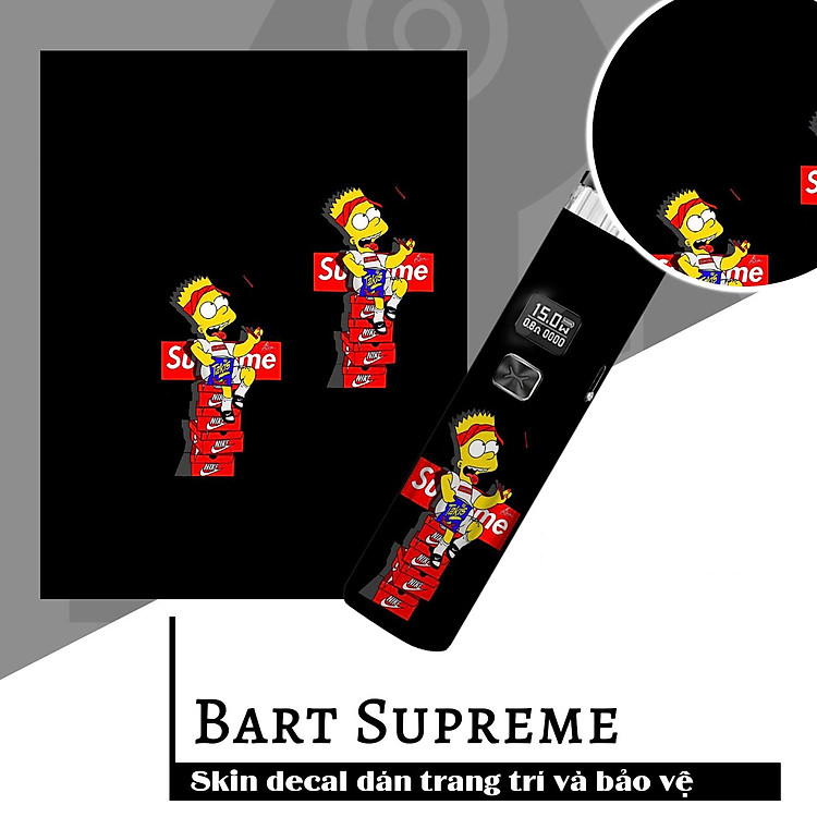 Skin dán Xlim V1, V2, SE mẫu Bart Supreme (dễ dán, đã cắt sẵn chi tiết)