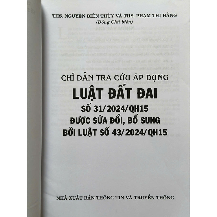 Chỉ Dẫn Tra Cứu Áp Dụng Luật Đất Đai 2024 (V2434A) - Ảnh 3