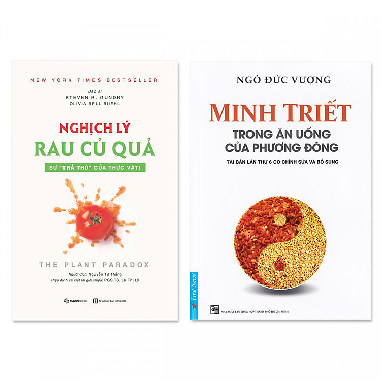 Combo 2 cuốn: Minh Triết Trong Ăn Uống Của Phương Đông, Nghịch Lý Rau Củ Quả: Sự "Trả Thù" Của Thực Vật!