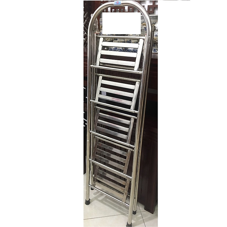 Thang ghế thắp hương (thắp nhang) INOX - 5 bậc