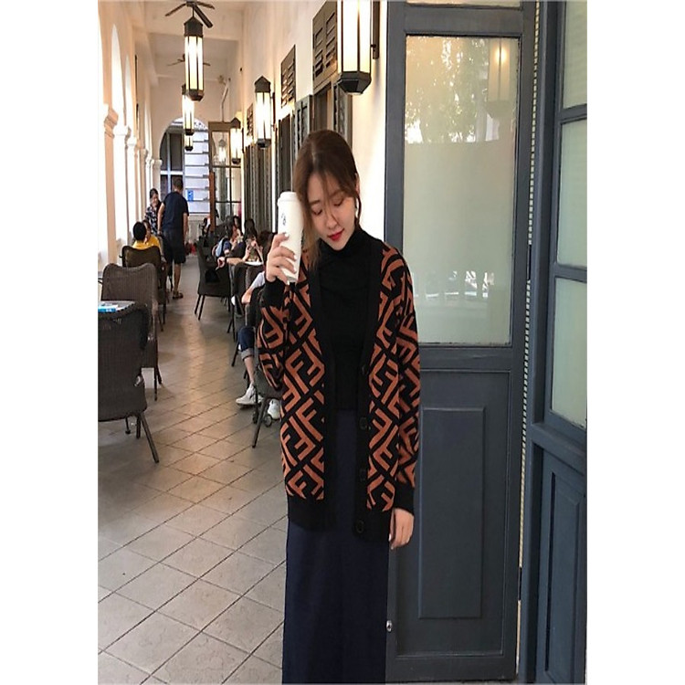 Cardigan len dệt quả trám style Nanda AK005N