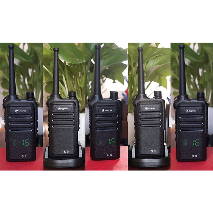 Bộ 5 bộ đàm chính hãng Hypersia S9, bộ đàm tầm xa sóng radio không bị rè - Hàng Chính Hãng.