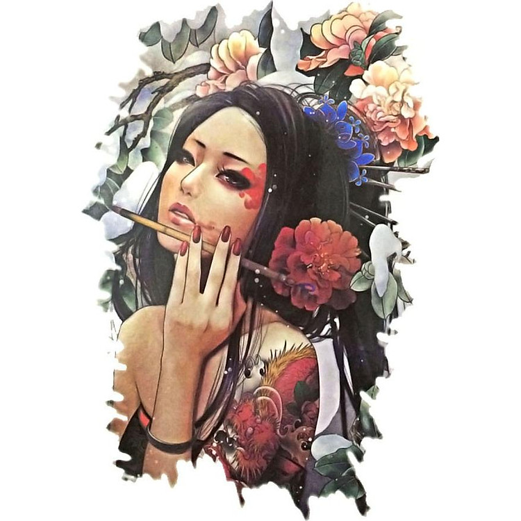 Hình Xăm Dán Cô Gái QSA146